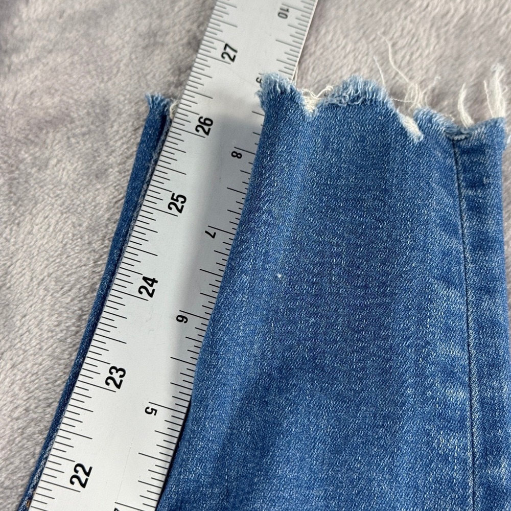 Rag & Bone Skinny Jeans Womens 24  Medium Blue Raw Hem Frayed Denim - Picture 10 of 16